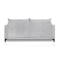 Sofá 3 Lugares Eros Linho Bouclê Cinza Claro 220 cm