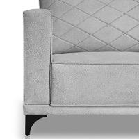 Sofá 3 Lugares Eros Linho Bouclê Cinza Claro 220 cm - 7