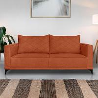 Sofá 3 Lugares Eros Linho Bouclê Terracota 220 cm - 2