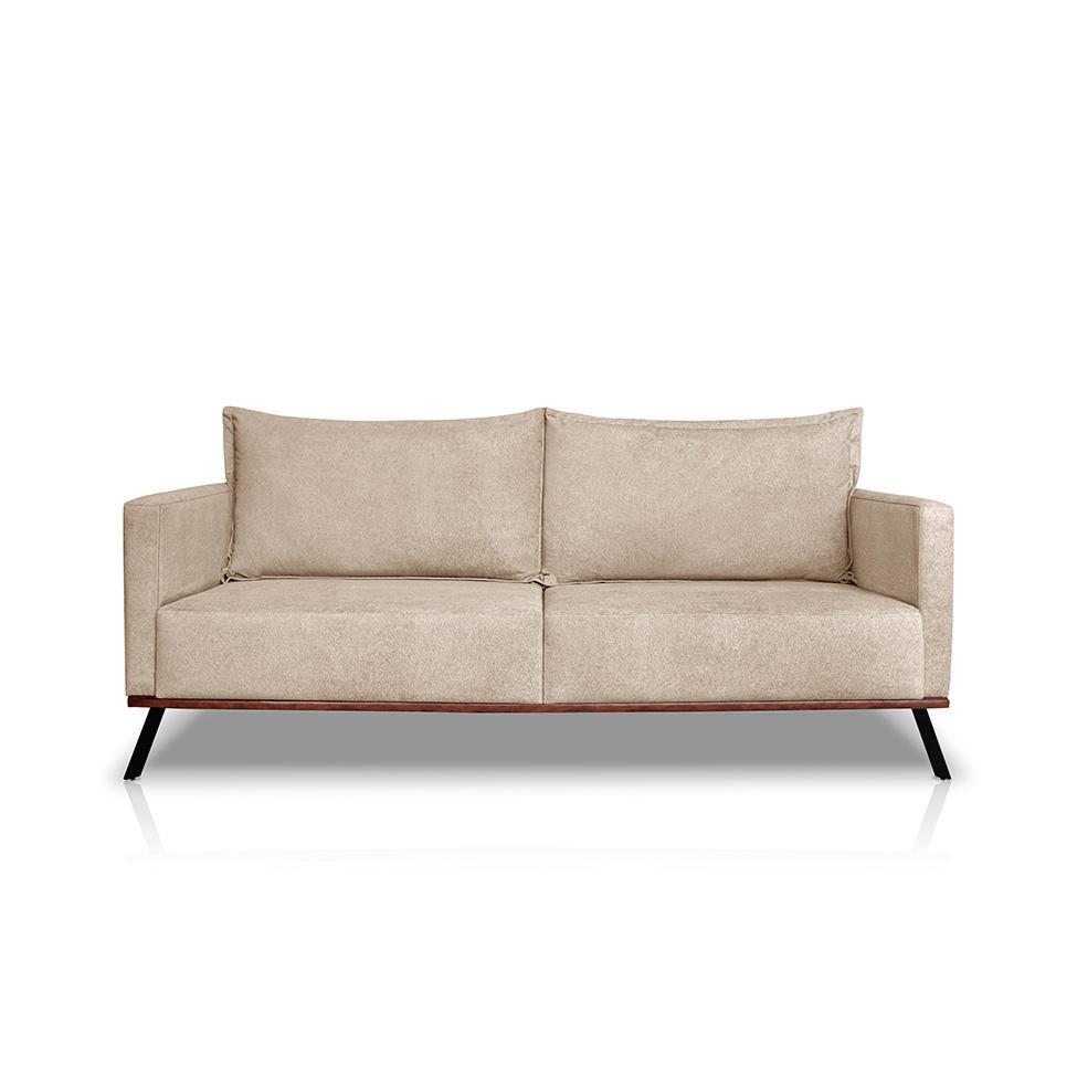 Sofá 2 Lugares Zeus Linho Bouclê Bege 160 cm - 7