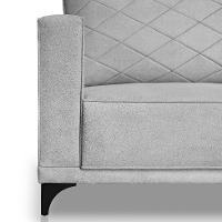 Sofá 3 Lugares Eros Linho Bouclê Cinza Claro 180 cm - 6