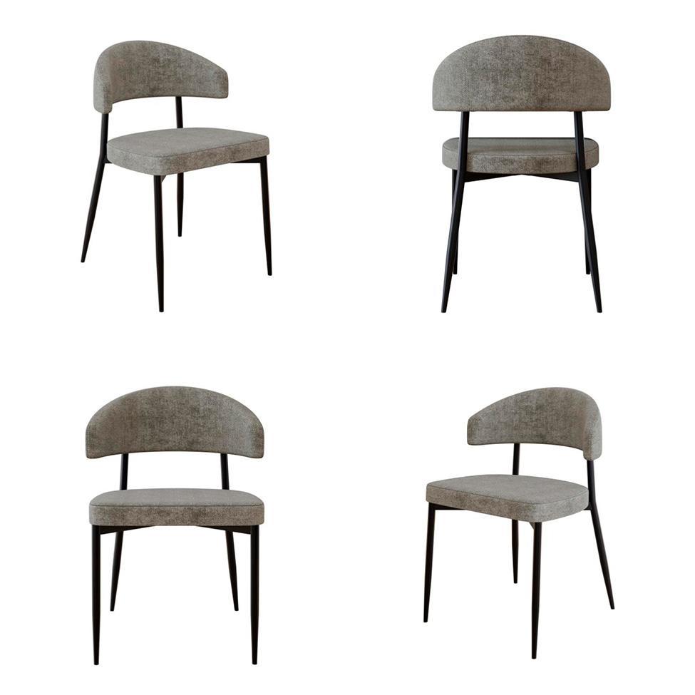 Conjunto com 4 Cadeiras Bless Marrom e Preta - 1