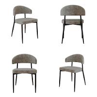 Conjunto com 4 Cadeiras Bless Marrom e Preta - 1