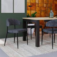 Conjunto com 4 Cadeiras Bless Grafite e Preta - 2