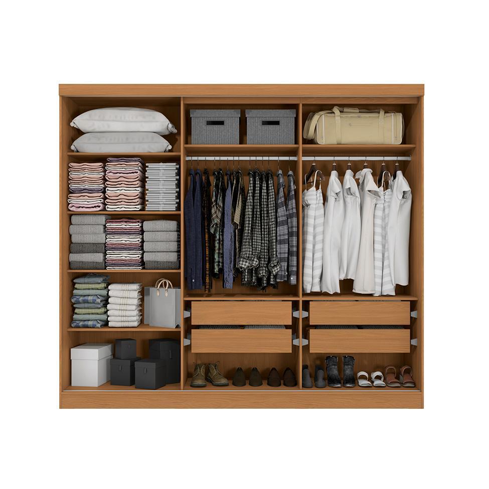 Guarda-Roupa Casal Molina sem Pés 5 PT 4 GV Canela - 2