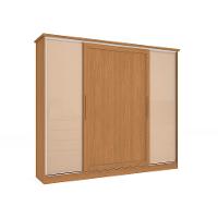 Guarda-Roupa Casal Hambers sem Pés Flex 4 PT 4 GV Canela e Macadâmia - 1