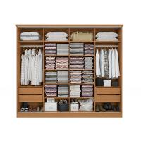 Guarda-Roupa Casal Hambers sem Pés Flex 4 PT 4 GV Canela e Macadâmia