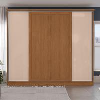 Guarda-Roupa Casal Hambers sem Pés Flex 4 PT 4 GV Canela e Macadâmia - 5