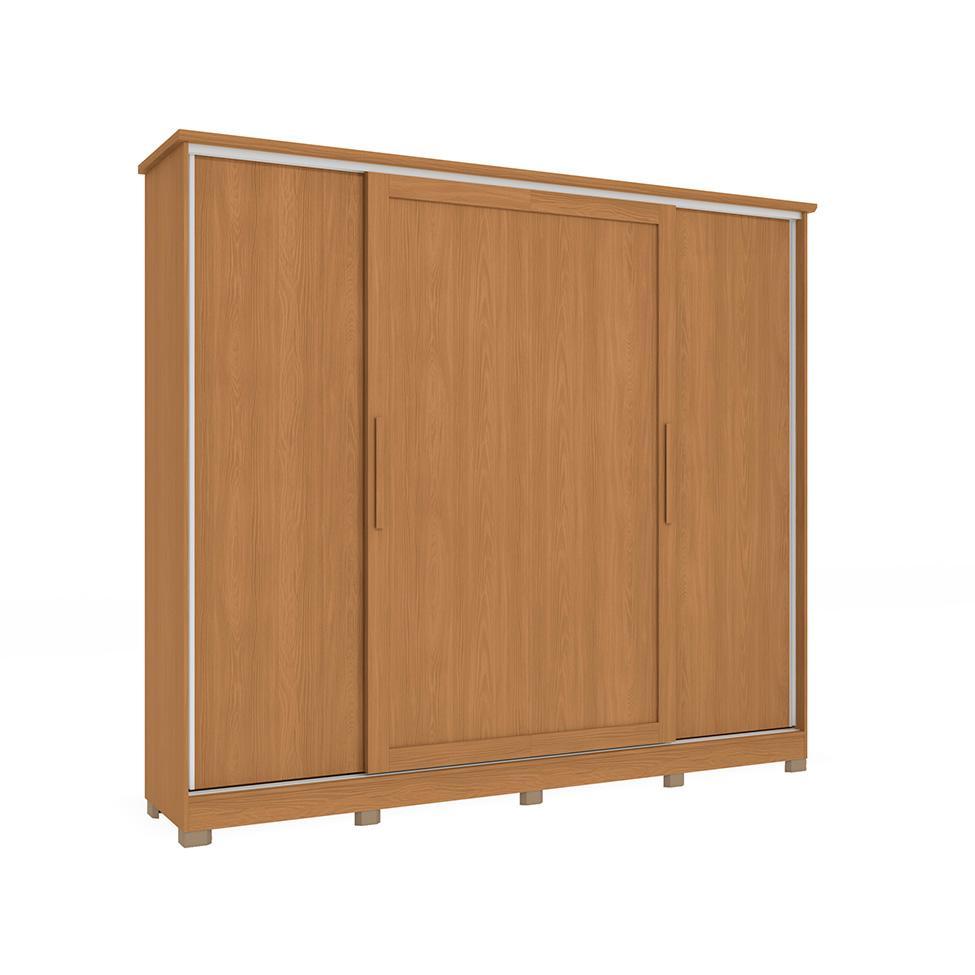 Guarda-Roupa Casal Hambers com Pés Flex 4 PT 4 GV Canela e Macadâmia - 7