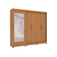 Guarda-Roupa Casal com Espelho Molina 5 PT 4 GV Canela - 1
