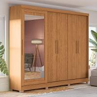 Guarda-Roupa Casal com Espelho Molina 5 PT 4 GV Canela - 2