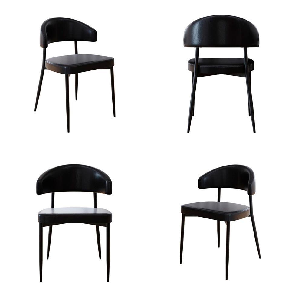 Conjunto com 4 Cadeiras Bless Preta - 1