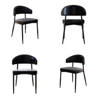 Conjunto com 4 Cadeiras Bless Preta - 1