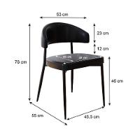 Conjunto com 4 Cadeiras Bless Preta - 3