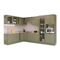 Cozinha Completa Évora 17 PT 3 GV Verde Hill e Carvalho - 1