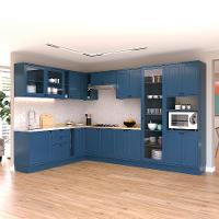 Cozinha Completa Évora 17 PT 3 GV Azul Órion e Carvalho - 2