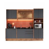 Cozinha Completa Manhattan Ten com Vidro 11 PT 3 GV Freijó e Grafito - 10