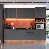 Cozinha Completa Manhattan Ten 11 PT 3 GV Freijó e Grafito - 1