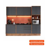 Cozinha Completa Manhattan Ten 11 PT 3 GV Freijó e Grafito - 2
