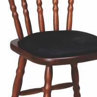 Conjunto com 2 Cadeiras Dalas Veludo Preto e Nozes - 4