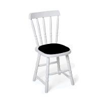 Conjunto com 2 Cadeiras Dalas Veludo Preto e Branco - 2