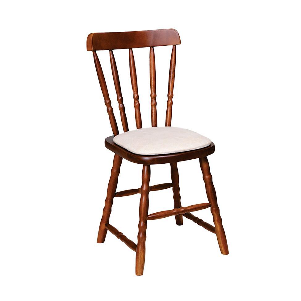 Conjunto com 2 Cadeiras Dalas Veludo Bege e Nozes - 2