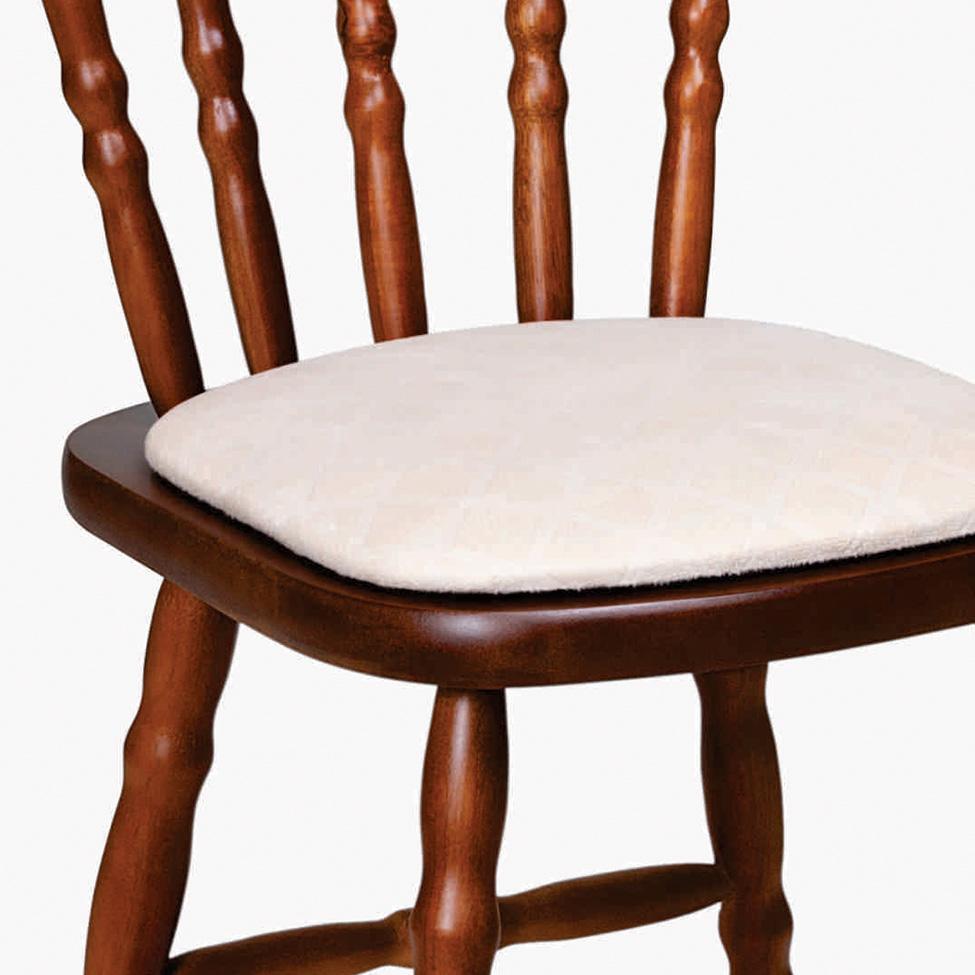 Conjunto com 2 Cadeiras Dalas Veludo Bege e Nozes - 4