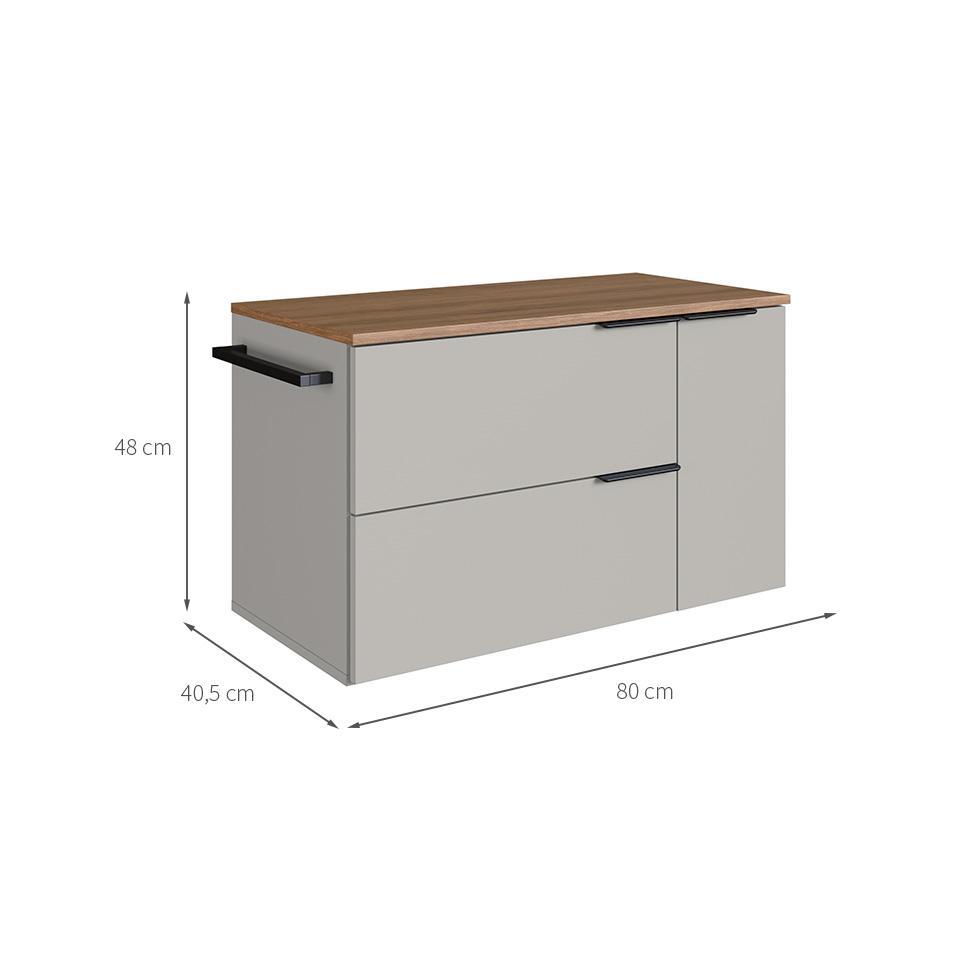 Gabinete de Banheiro Pamplona 2 PT 1 GV Arenas e Mel - 3