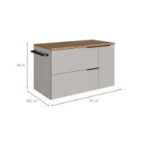 Gabinete de Banheiro Pamplona 2 PT 1 GV Arenas e Mel - 3