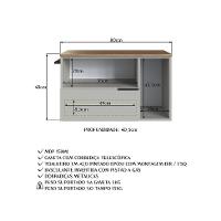Gabinete de Banheiro Pamplona 2 PT 1 GV Arenas e Mel - 7