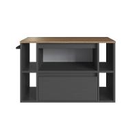 Gabinete de Banheiro Sierra 1 PT 1 GV Grafite e Mel - 6