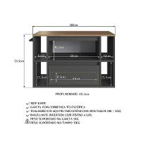 Gabinete de Banheiro Sierra 1 PT 1 GV Grafite e Mel - 7