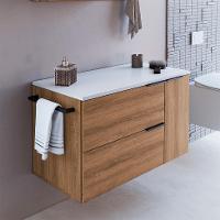 Gabinete de Banheiro Pamplona 2 PT 1 GV Mel e Branco