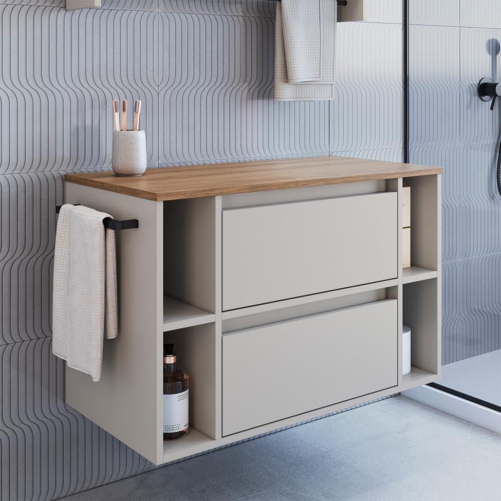 Gabinete de Banheiro Sierra 1 PT 1 GV Arenas e Mel - 6