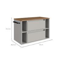 Gabinete de Banheiro Sierra 1 PT 1 GV Arenas e Mel - 3