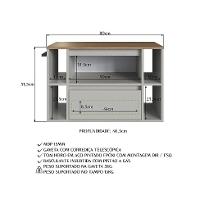 Gabinete de Banheiro Sierra 1 PT 1 GV Arenas e Mel - 7