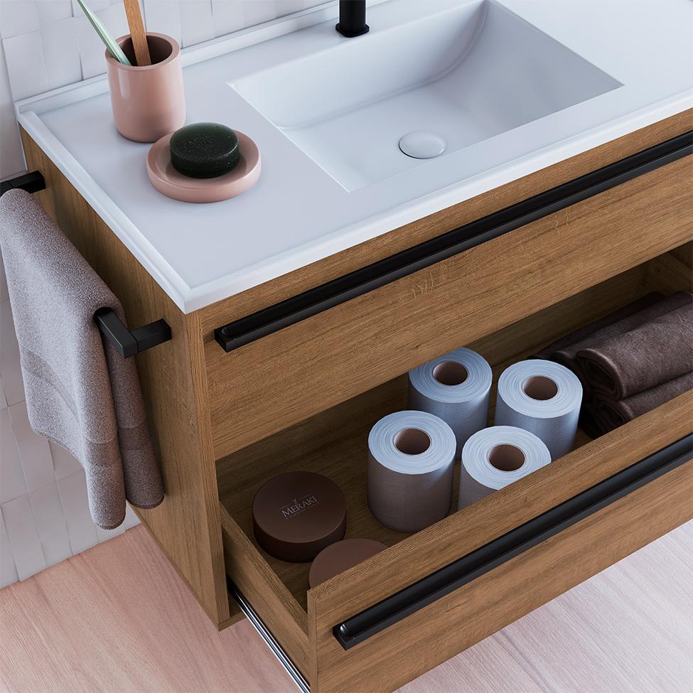 Gabinete de Banheiro com Pia Sebastian 1 PT 1 GV Mel - 5