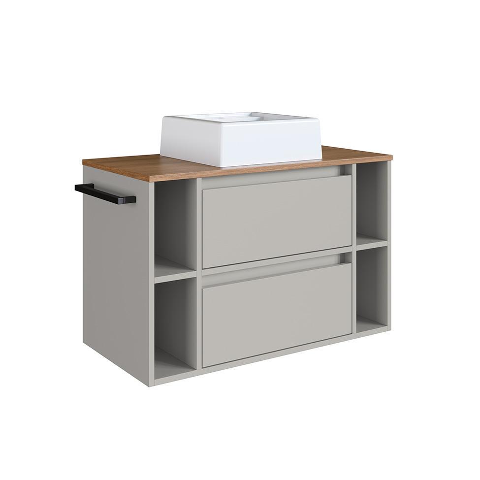 Gabinete de Banheiro com Cuba Sierra 1 PT 1 GV Arenas e Mel - 1