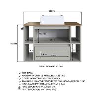 Gabinete de Banheiro com Cuba Sierra 1 PT 1 GV Arenas e Mel - 7