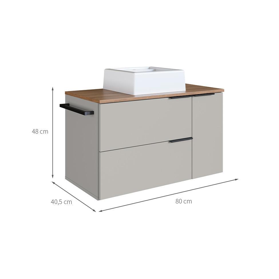 Gabinete de Banheiro com Cuba Pamplona 2 PT 1 GV Arenas e Mel - 3