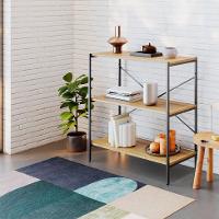 Estante com 3 Prateleiras Tub Mel e Preta 80 cm - 2