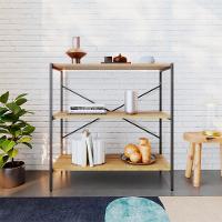 Estante com 3 Prateleiras Tub Mel e Preta 80 cm - 7