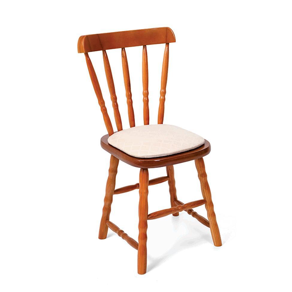 Conjunto com 2 Cadeiras Dalas Veludo Bege e Mel - 2