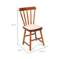 Conjunto com 2 Cadeiras Dalas Veludo Bege e Mel - 3