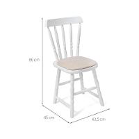 Conjunto com 2 Cadeiras Dalas Veludo Bege e Branco - 3