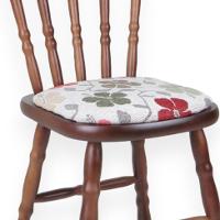 Conjunto com 2 Cadeiras Dalas Poliéster Florido e Nozes - 4