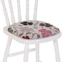 Conjunto com 2 Cadeiras Dalas Poliéster Florido e Branco - 4