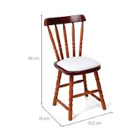 Conjunto com 2 Cadeiras Dalas Poliéster Branco e Imbuia - 3