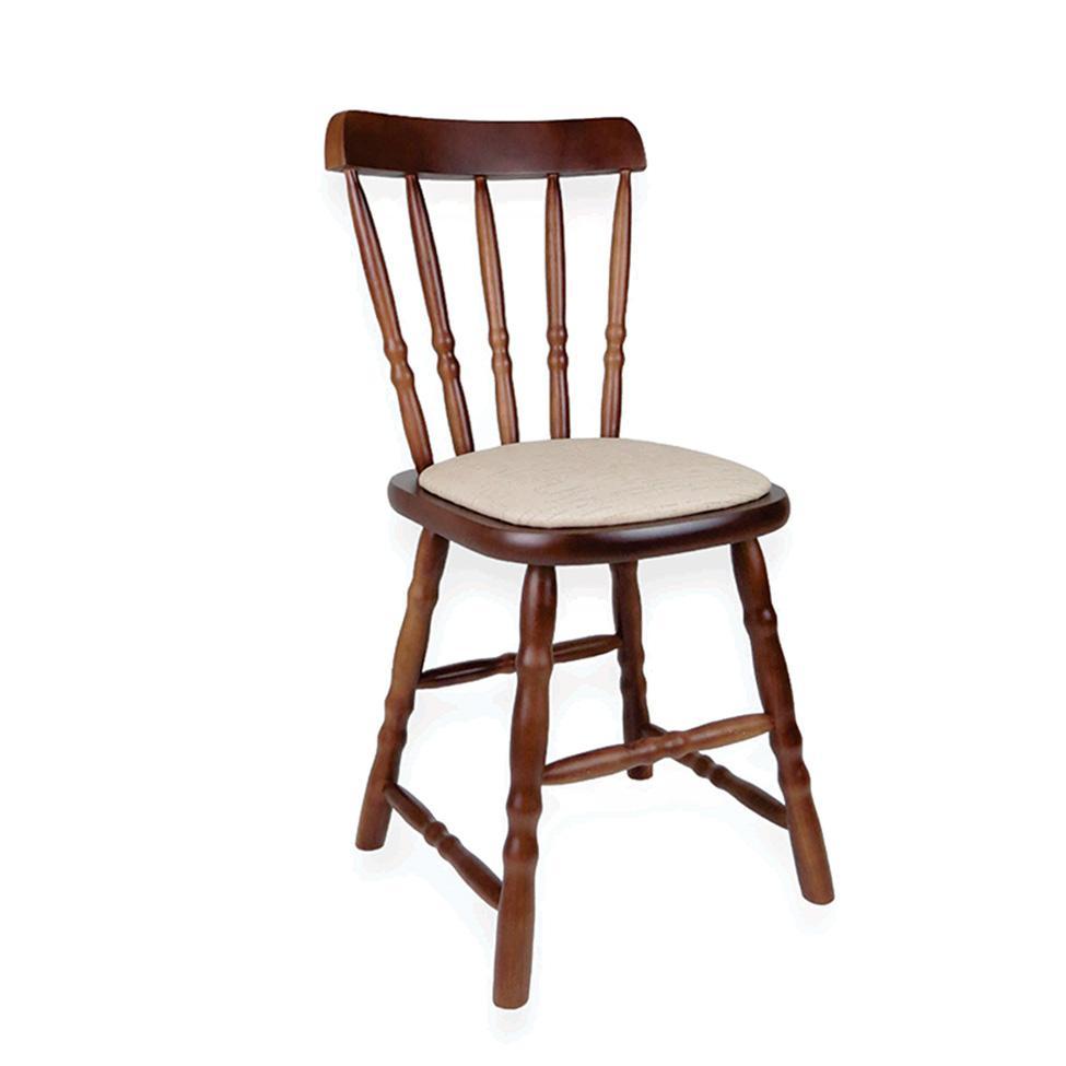 Conjunto com 2 Cadeiras Dalas Linho Bege e Nozes - 2