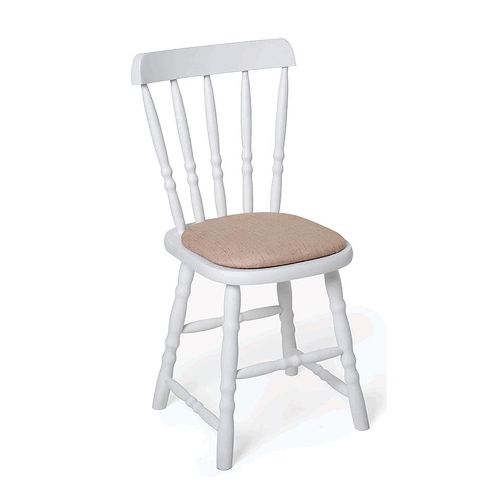 Conjunto com 2 Cadeiras Dalas Linho Bege e Branco - 2